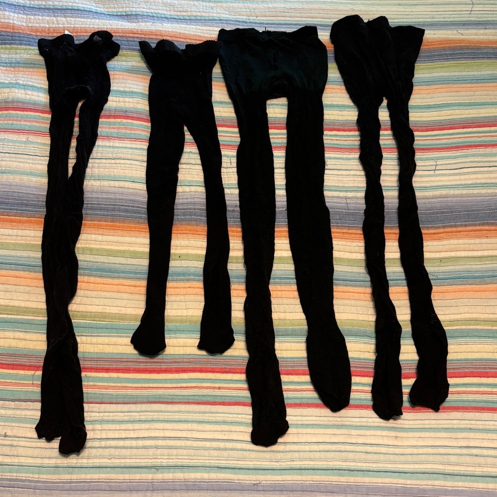 Bundle of 4 black stockings